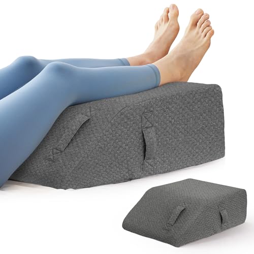 BIEEZZK Leg Pillow Elevation Blood Circulation, 23.6×16.8×8in, Dark Grey - color: Dark Grey