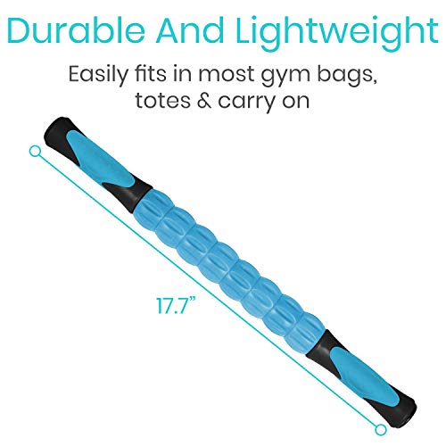 Vive Massage Stick Roller for Muscle, Back, Legs - Deep Tissue Body Fascia | Massager for Hamstring, Calf, Neck Pain, Trigger Point, Exercise -Rolling Relief Tool for Physical Therapy, Recovery