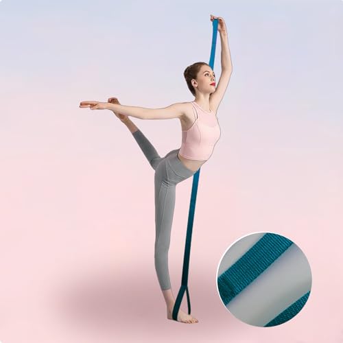 Multi-Loop Nylon Stretch Strap for Yoga and Flexibility Training - Enhance Range of Motion and Muscle Recovery