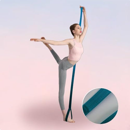 Multi-Loop Nylon Stretch Strap for Yoga and Flexibility Training - Enhance Range of Motion and Muscle Recovery