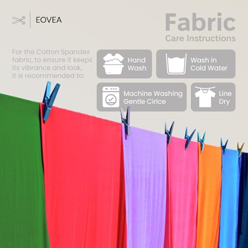 EOVEA - Cotton Spandex Fabric by The Yard - 4 Way Stretch Jersey Knit - Spandex & Cotton T-Shirt Fabric - Lightweight, Breathable - 60" Wide Roll| 10 oz(Heather Grey, 1 Yard) - color: Heather Grey, size: 1 Yard