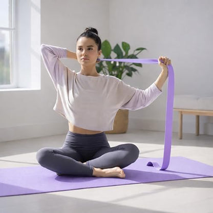 WHITECLOUDZ Yoga kit, 7-Piece Yoga Mat Set for Home Workouts, Thick Yoga Mat, Yoga Blocks, Strap, Yoga Towels & Carrying Bag, Exercise Mat with Yoga Equipment for Women & Men, Enhance Yoga Practice - color: Purple