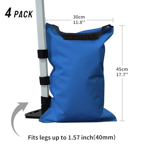 CROWN SHADES Sand Bags for Canopy Legs, 120 LBS, Blue (Unfilled) - color: Blue, size: 120lbs