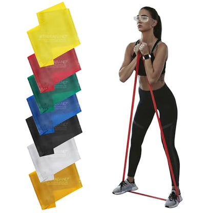 THERABAND Professional Latex Resistance Band Set, Pack of 7, 6 Ft - color: Multi-Set - Seven Color Set, size: 7 Count