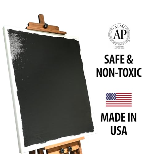 Handy Art Acrylic Gesso, Gallon, Black, Primer for Canvas, Wood, & Artist Painting Surfaces, Enhances Acrylic Paint Adhesion, Low Viscosity, Thick Coverage, Certified Safe & AP Non-Toxic, Made in USA - color: Black Gesso, size: 128 Fl Oz (Pack of 1)