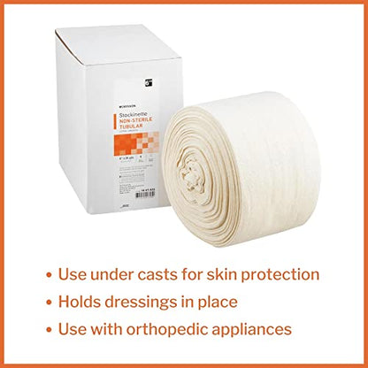 McKesson Tubular Stockinette, Cotton Under Cast, Beige, 6 in x 25 yd, 1 ct | Non-Sterile, Cotton Under Cast Compression Bandage