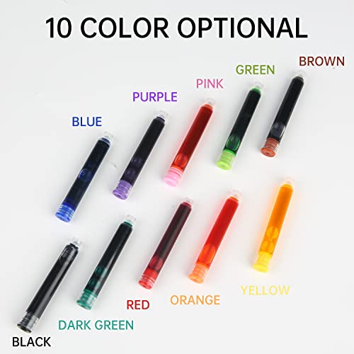 Calligraphy Pens Set 64pcs - Calligraphy Fountain Pen Set with 3 Fountain Pens, 7 Varied Nibs, 54 Ink Cartridges(10 Colors) - Writing, Drawing and Calligraphy Practice for beginner GC-F354