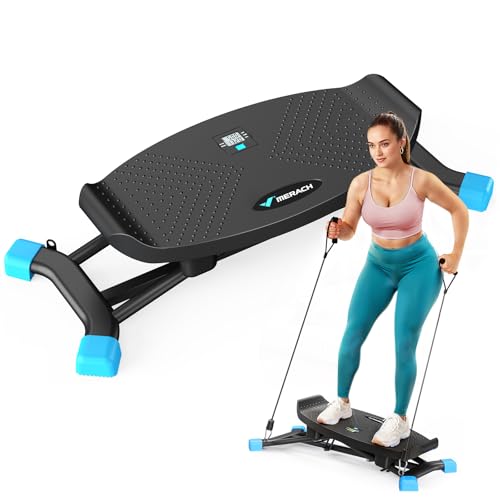 MERACH Balance Board for Adults, Rocking Stepper with Resistance Bands - color: Black&Blue