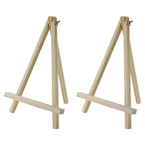 2 Pcs Tabletop Easel,Easel for Painting 11.81 Inch Wooden Painting Stand for Art,and Crafts,Portable Canvas Photo Picture Sign Holder for Kids and Adults - size: 11.81"x7.87"/30x20 cm(LW)