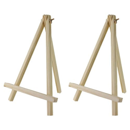 2 Pcs Tabletop Easel,Easel for Painting 11.81 Inch Wooden Painting Stand for Art,and Crafts,Portable Canvas Photo Picture Sign Holder for Kids and Adults - size: 11.81"x7.87"/30x20 cm(LW)