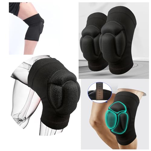 YYaaloa Knee Pads for Women, Soft Dance Knee Pads Wrestling Knee Pads Volleyball, Dancing, Football, Yoga, Basketball, and Skating Work Flexible Elastic Knee Support (Black 02, Medium) - color: Black 02, size: Medium