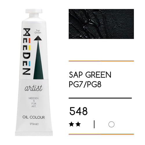 MEEDEN Artist Grade Oil Paint: Sap Green - 170ml/5.7oz Tube | Professional Art Paints and Supplies for Canvas Painting - color: Sap Green, size: 5.7 Fl Oz (Pack of 1)