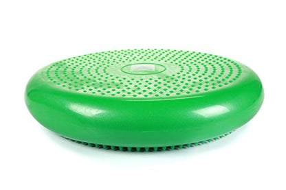 CanDo 30-1870G Inflatable Balance Disc for Balance Training, Proprioception, Strengthening Lower Extremities, Posture, Back Pain, Stress Relief, Restlessness and Anxiety, Green, 14" Diameter - color: Green, size: 13.8" diameter