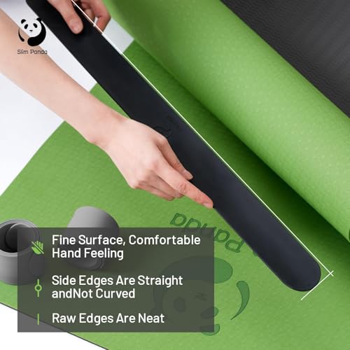 Slim Panda Yoga Mat Strap Slap Band, One Snap Keeps Mats Tightly Rolled, Heavy-Duty Clasp Fits Most Size Mats(24" L X 2" W) - color: Grey