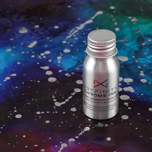 Artfinity Alcohol Ink - CMYK Set, 7 Pieces | 10 Sheets 9x12 Multimedia Paper | Fast-Drying, Permanent, Transparent Alcohol Inks for Gloss Paper, Glass, Metal | 25 ml Bottles - color: Cmyk, size: 5.2 fl oz