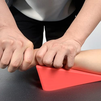 Mobilization Wedge Pillow Non-Slip Silicone Triangle (red) - color: Red