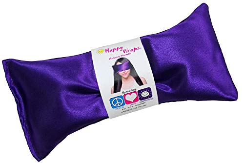 Lavender Eye Pillow - Hot Cold Weighted Eye Pillows for Relaxation, Sleep, Stress, Migraine Relief, Yoga - Aromatherapy Gifts for Women, Birthday, Teachers, Made in USA by Happy Wraps - Amethyst - color: Amethyst