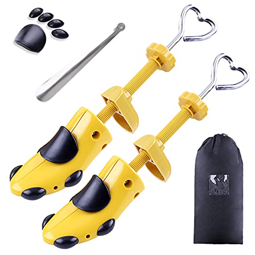 cyrico Shoe Stretcher Women 4-way Shoe Expander Widener Shoe Tree Shape for Wide Feet - color: Yellow for Shoes Size Us 5.5-10