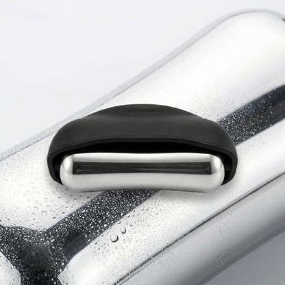 Cooling Massage Roller with Ergonomic Handle for Deep Tissue | Black,360° Easy-Glide Ice Massage Ball for Myofascial Release, Cold Therapy Roller Post-Workout Recovery & Muscle Pain Relief - color: Black