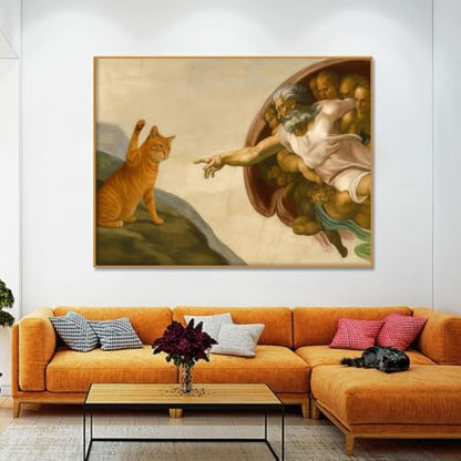Jesus and Cat Diamond Art Kits for Adult diamond painting kits for adults | Jesus and the Orange Cat DIY Diamond Painting Kits 5D Diamond Dots Gem Art Crafts with Tools,Round Full Drill 12x16inch - color: DP04743
