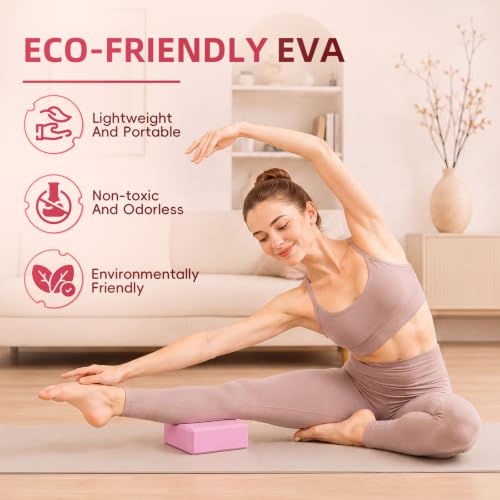 12 PCS Pilates Kit for Home Workouts,Pink Pilates Set with Yoga Block | Pilates Equipment Set for Women, Yoga Kit with 14" Ring Ball,Bands, Ankle Cuffs,Cellulite Massager,Portable Pilates for Gym