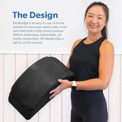 Adjustable Lower & Upper Back Stretcher For Lumbar Support, Spine Alignment & Back Pain Relief By Renowned Kinesiologist Dr. Todd Sinett