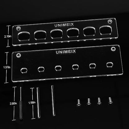UNIMEIX 6 Pack Blending Brush for Card Making Crafting Ink Blender Brushes Set Tool Paper Background Brush Drawing - color: Brown, size: 6 Pack Brush with square holder