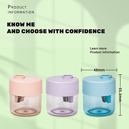 Golcellia 3 Pack Handheld Pencil Sharpeners Single Hole Back to School | Compact colored handheld pencil sharpener, dual holes, steel blade and shavings box for classroom office back to school