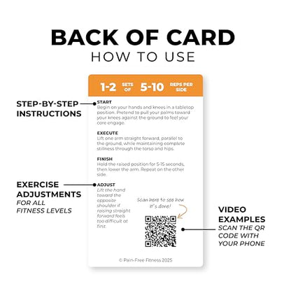 30 Exercise Cards Balance & Stability 3X5'', Beginner to Intermediate