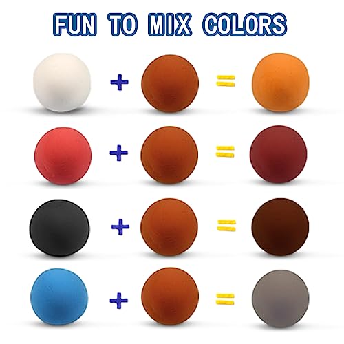 ifergoo 100g Brown Air Dry Clay, 3.5oz DIY Creative Modeling Clay for Kids | Refill Foam Magic Clay for School Art & Craft Project, Slime Supplies, Ultra-light & Soft, Gift for Age 3-12 Boys & Girls - color: Brown/100g