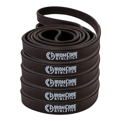 Premium Exercise Bands - Ultra Durable, Non-Slip, Comfort-Edge Resistance - Tested Over 30K Pulls - Three - color: Black 30-50lb - 5 Pack