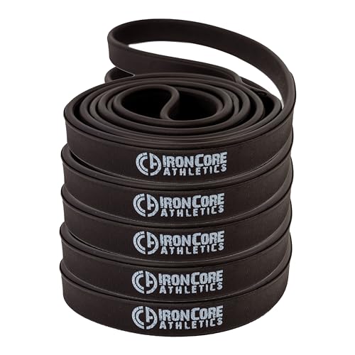Premium Exercise Bands - Ultra Durable, Non-Slip, Comfort-Edge Resistance - Tested Over 30K Pulls - Three - color: Black 30-50lb - 5 Pack