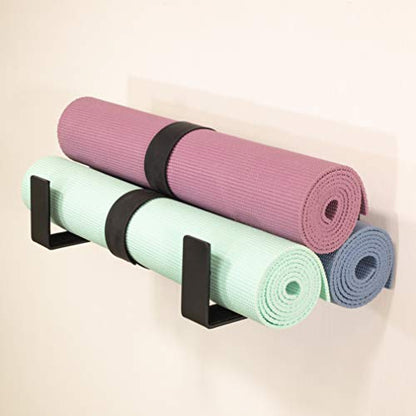 StoreYourBoard Yoga Mat Wall Mount, Foam Roller Rack, XL, Holds 3 Mats | Yoga Mat Wall Mount, Yoga Mat Storage, Foam Roller Holder, Felt Padded, Holds 50 lb - size: X-Large
