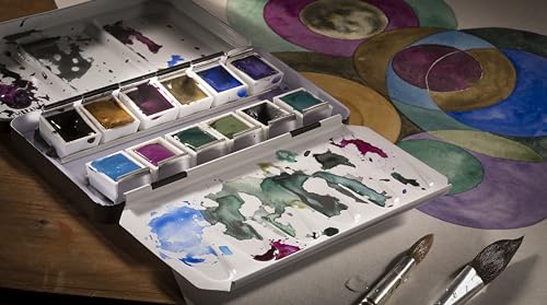 Rembrandt Watercolour Metal Granulating Set of 12 x Half Pans