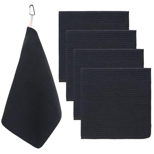 SUNLAND Microfiber Workout Gym Sweat Towels for Men | Fast Drying, Fitness Sports Towel, For Women, Lightweight Multi-Purpose, Hot Yoga Towel - color: Black, size: 16x16inch