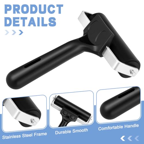 DERTE 12 Pack 4 Inch Rubber Brayer Roller Hard Rubber Rollers | for Crafting Printing Printmaking Wallpaper Inking Stamping Gluing