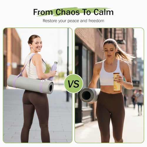 Slim Panda Yoga Mat Straps for Carrying, Adjustable Yoga Mat Carrier Sling Fits All Mats(Mat Not Included) - color: Light Pink, size: 72 inches