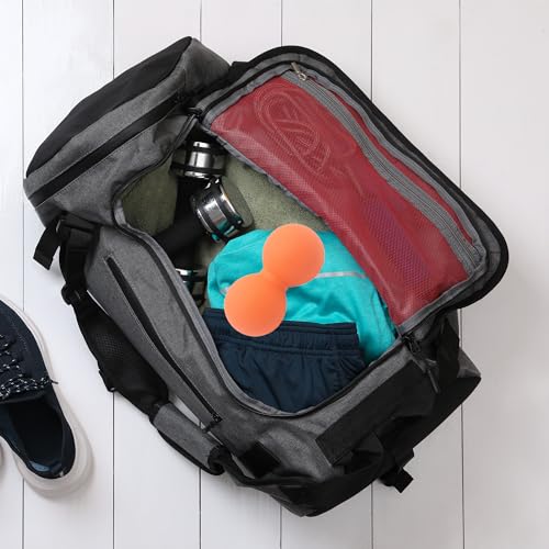 Hard Peanut Massage Ball, Double Lacrosse Massage Ball. Deep Tissue Massager Mobility Roller for Physical Therapy Myofascial Release Trigger Point Muscle Relax Pain Relief Acupressure (Orange) - color: Orange