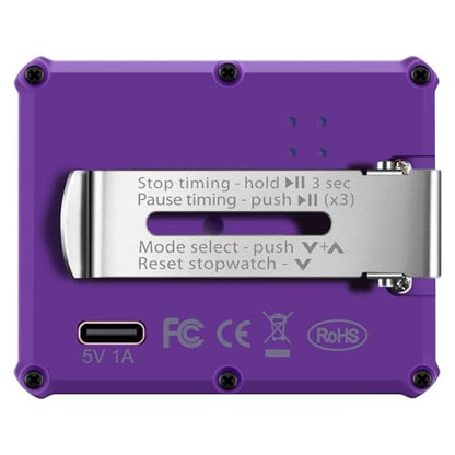 8200 Interval Timer, Stopwatch with Backlight, USB-C Rechargeable Clock (Purple) - color: Purple