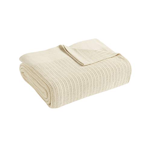 Fiesta - Queen Blanket, Sozy & Cozy Room Essentials, Thermal Cotton Blanket (Full/Queen, Cream) - color: Cream, size: Full/Queen
