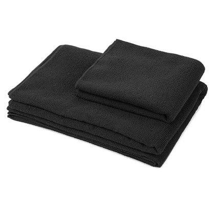 BalanceFrom 7-Piece Yoga Set with 71x24x0.5 Inches Extra Thick Mat and Carrying Sling – Includes 2 Blocks, Stretch Strap, 2 Towels, and Knee Pad for Home, Studio, and Gym Workouts - color: Black