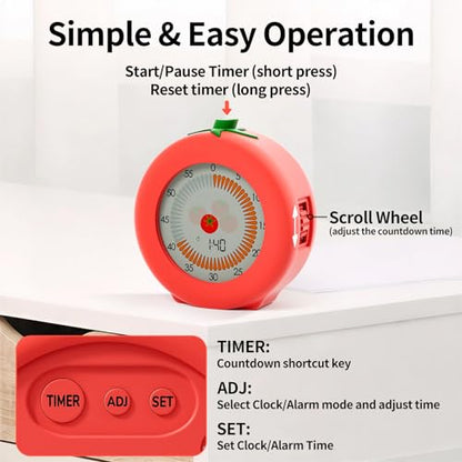 Tomato Kids Visual Timer for Classroom, Office and Meetings