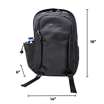 Mount Adams Yoga Mat Mid-Size Backpack for Gym Accessories, Black Ripple
