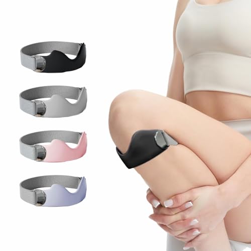 2Pack Patellar Tednon Support Strap - SiliCone Knee Brace,Patella Pad for Men/Women,Knee Wrap,Non-Slip,Suit for Running, Jumping & Pain Relief(Black) - color: Black