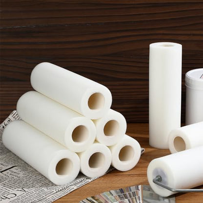 Nuenen 10 Pcs 9 Inch Foam Paint Roller, High Density Foam Paint Roller Covers Wall Paint Roller for Painting Doors Houses Cabinets Ceilings Furniture Smooth Even Finishes Flat Surfaces, White