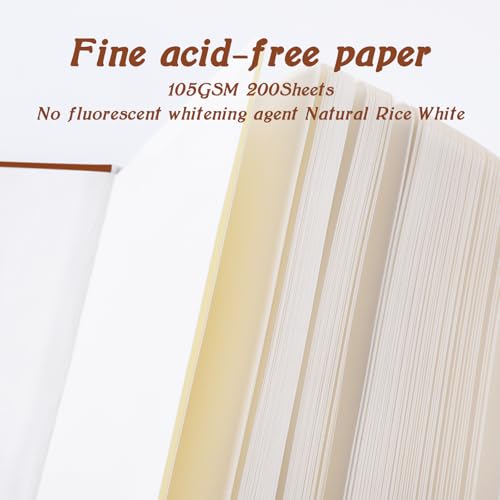 qianshan Mix Media Pad,3.5"x5.5" Small Hardcover Leather Art Sketchbook,105 GSM 200 Sheets/400 Pages Acid Free Artistic Painting Drawing Sketching Writing Paper, Handy Pocket Journal Notebook.Brown - color: 105gsm-brown