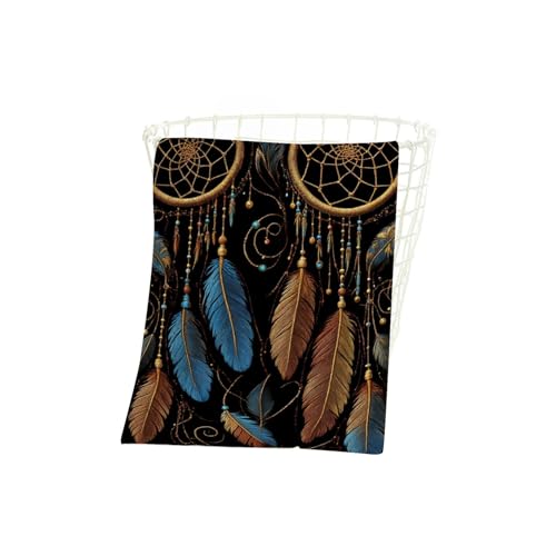 Dream Catcher American India Ethnic Style Beach Towel Magic Tribal Feathers Face Towels Suit Travel Sports Pool Swimming Bath Camping Spa Gym Yoga,15x30 Inch - color: Dream Catcher American India Ethnic Style