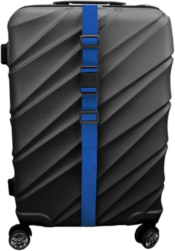 MAGARROW 1.5" Utility Luggage Straps with Buckle Adjustable, 4-Pack (Blue, 1.5 in x 4.5 ft) - color: BLUE, size: 1.5 in x 4.5 ft