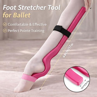 Ballet Foot Stretcher Set – Original Dance Foot Stretching Trainer for Arch & Flexibility, Ballet, Yoga & Dancers - color: Pink