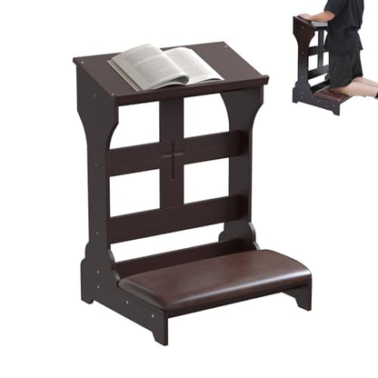 Prayer Bench Kneeler, Wooden Prayer Kneeler for Home